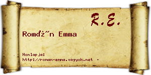Román Emma névjegykártya